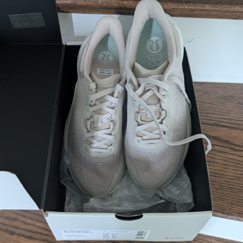 Lululemon White Chargefeel Workout Shoes